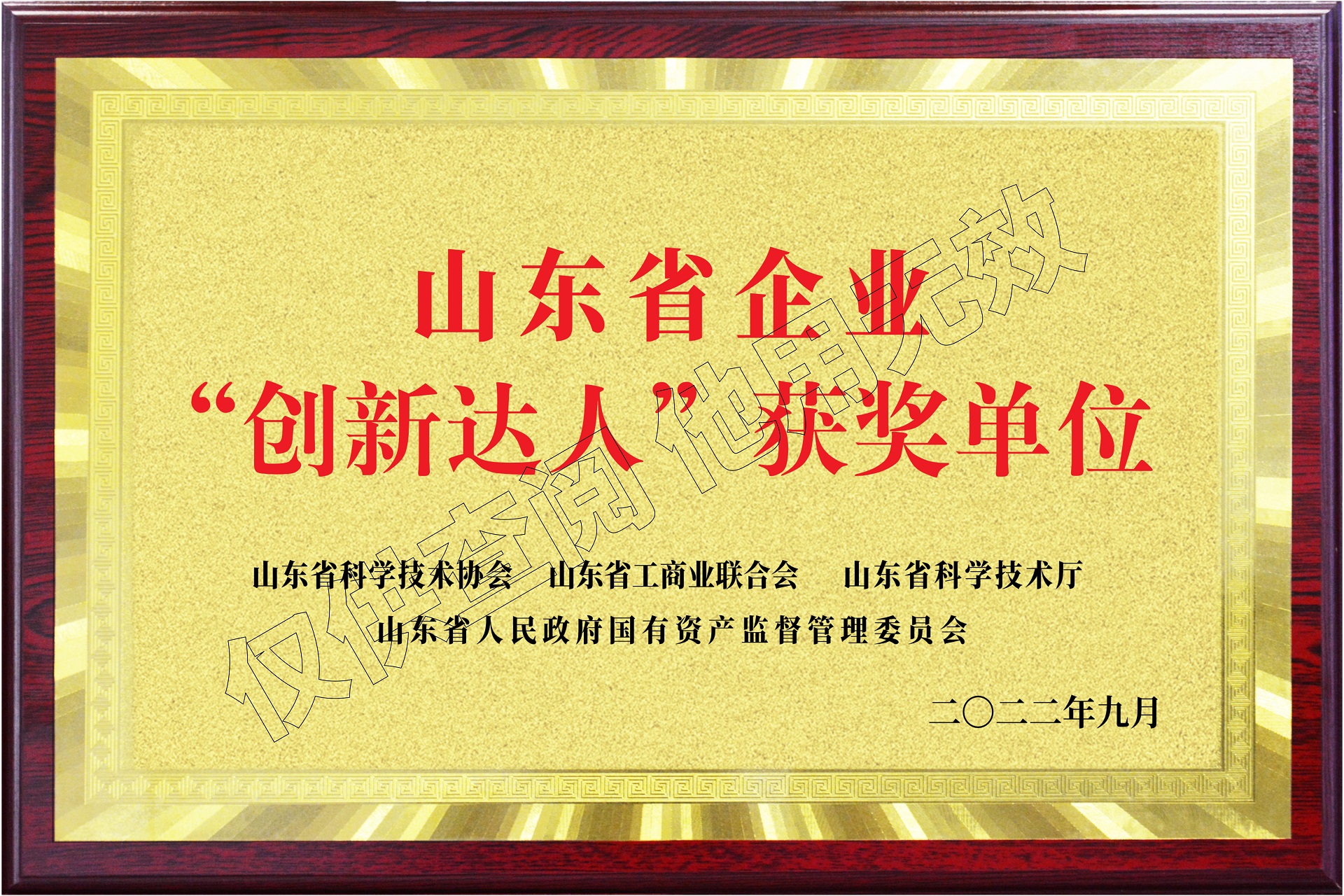 山東省企業(yè)“創(chuàng)新達(dá)人”獲獎單位